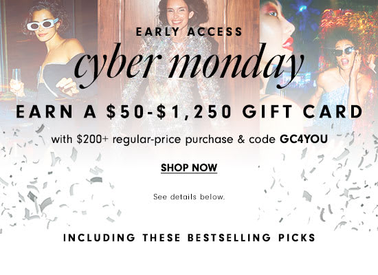 Cyber Monday - Earn a $50-$1,250 gift card