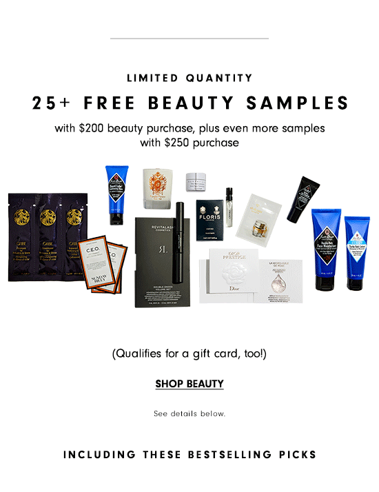 Free beauty samples with beauty purchase