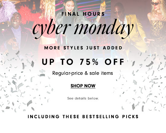 Cyber Monday - Up to 75% off