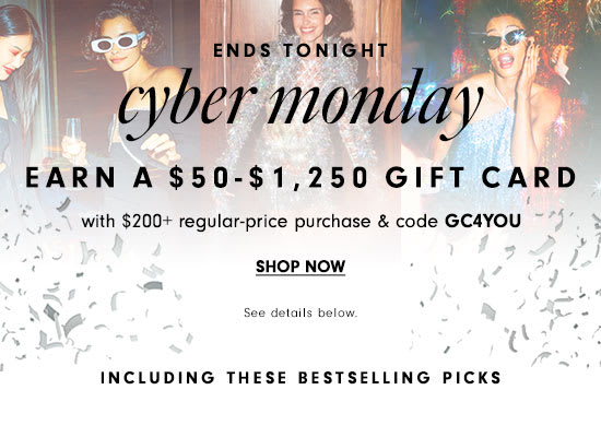 Cyber Monday - Earn a $50-$1,250 gift card