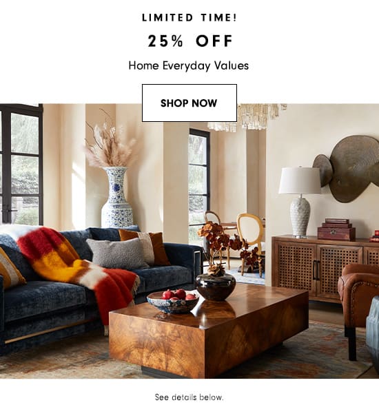 25% off Home Everyday Values