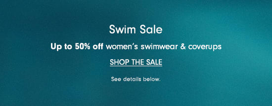 Up to 50% off women's swimwear & coverups
