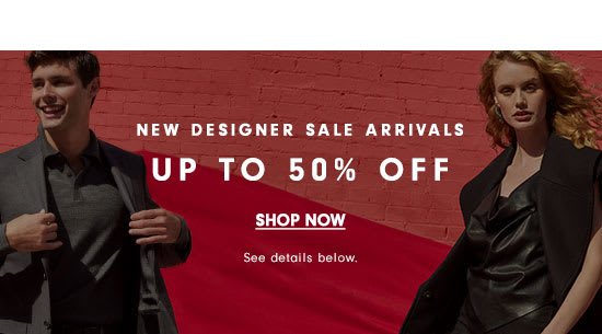 Designer Sale - Up to 50% off