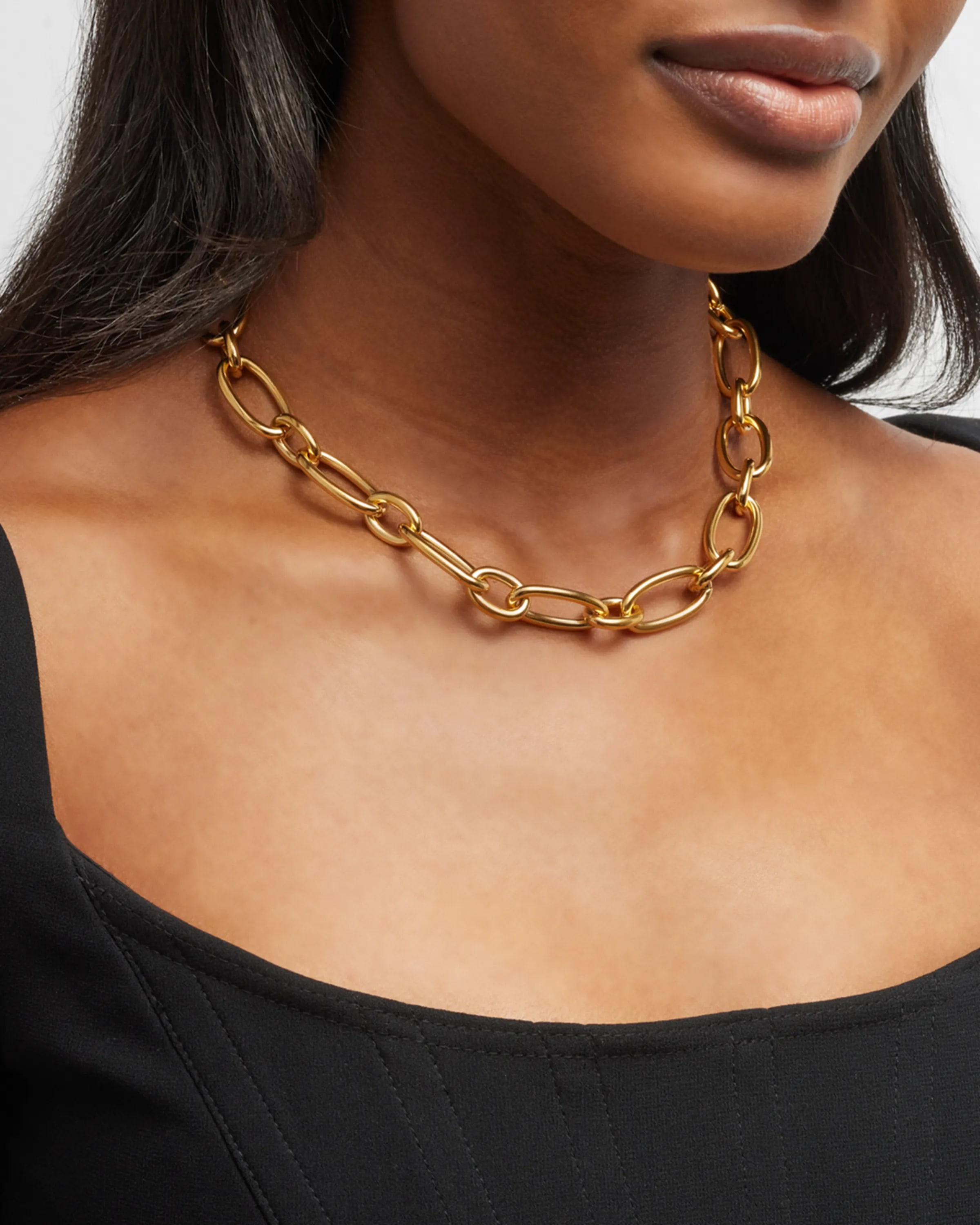 Ways to wear a bold chain necklace