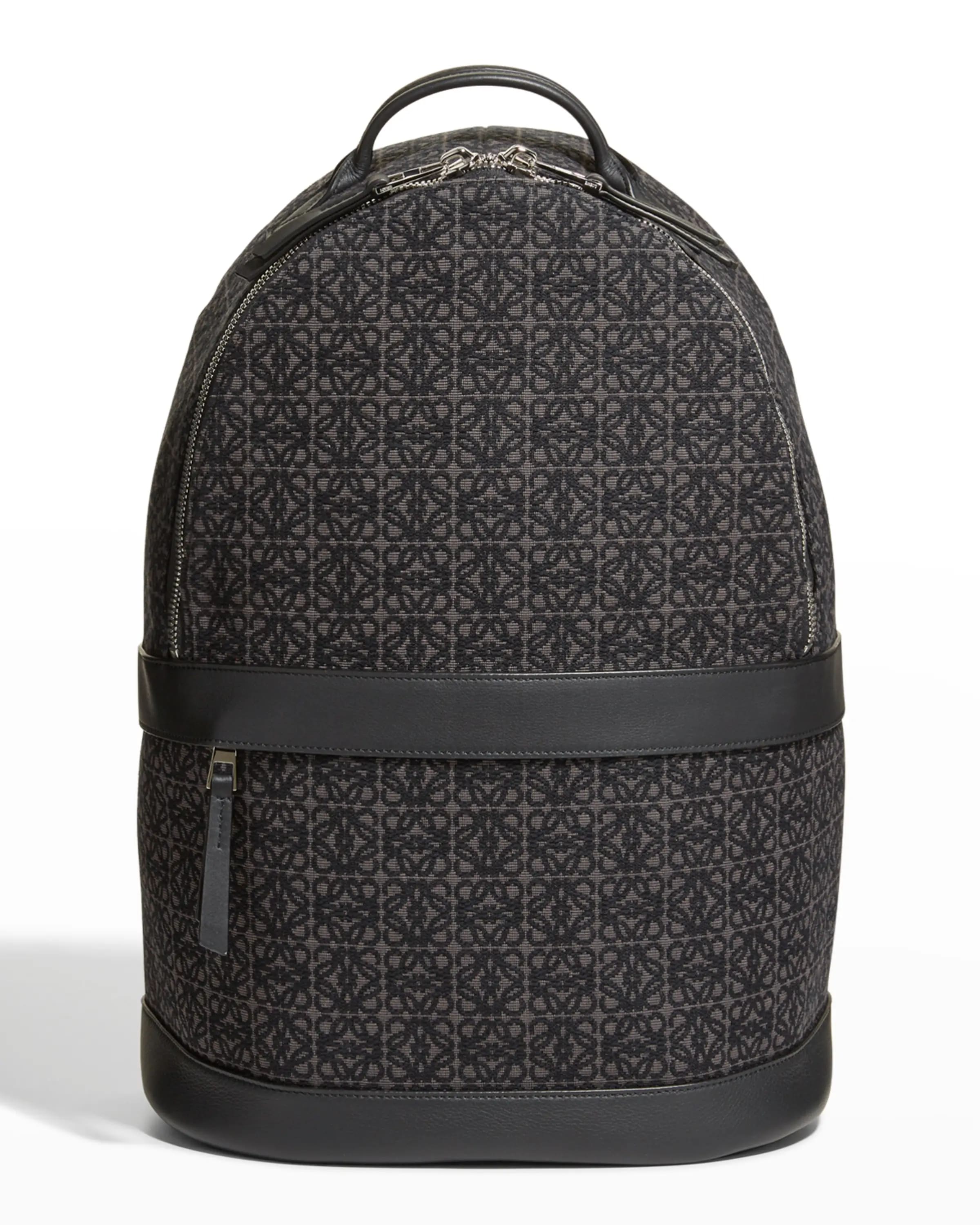 Ghost image of a Loewe gray anagram backpack