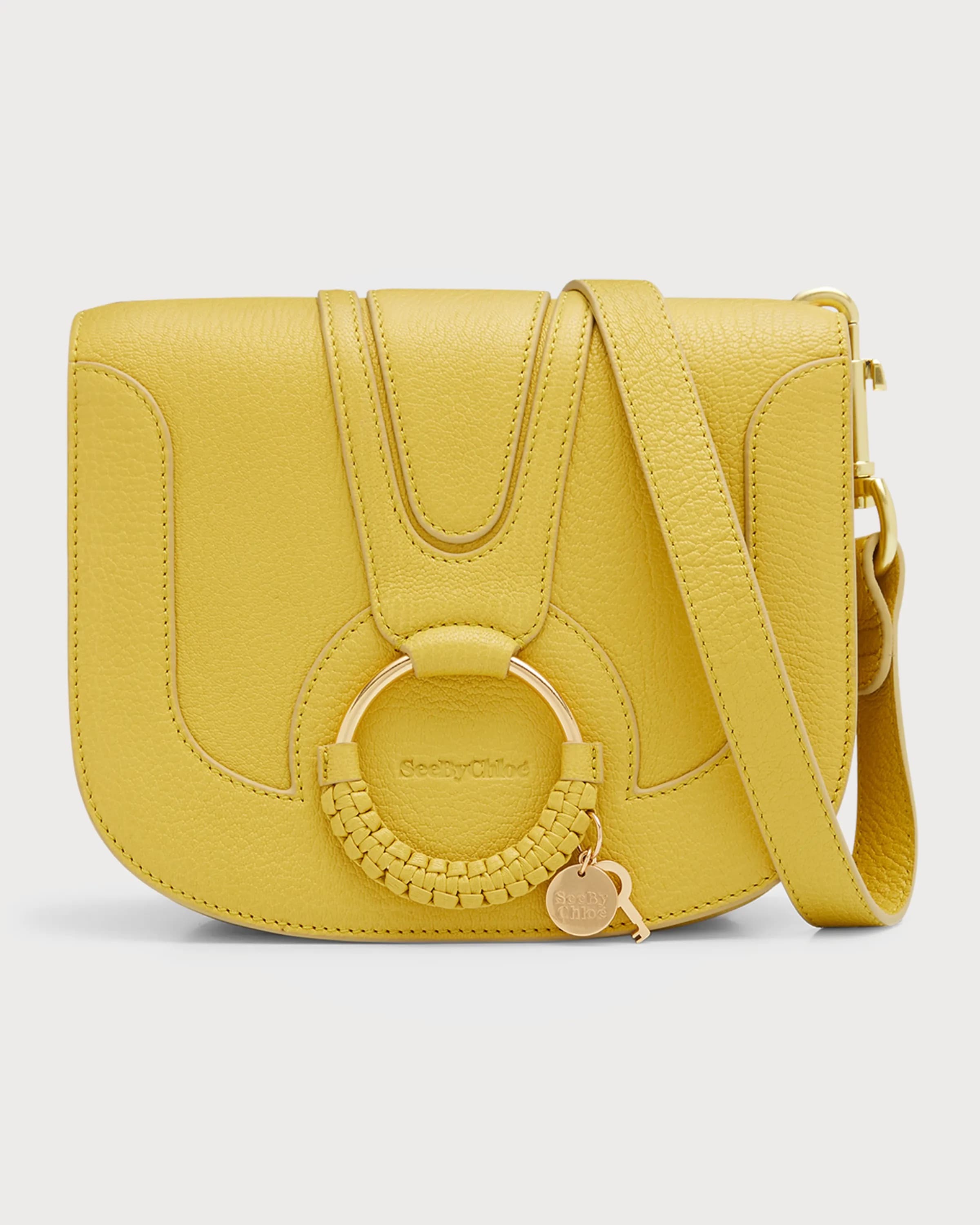 Ghost image of a See by Chloé retro yellow leather shoulder bag