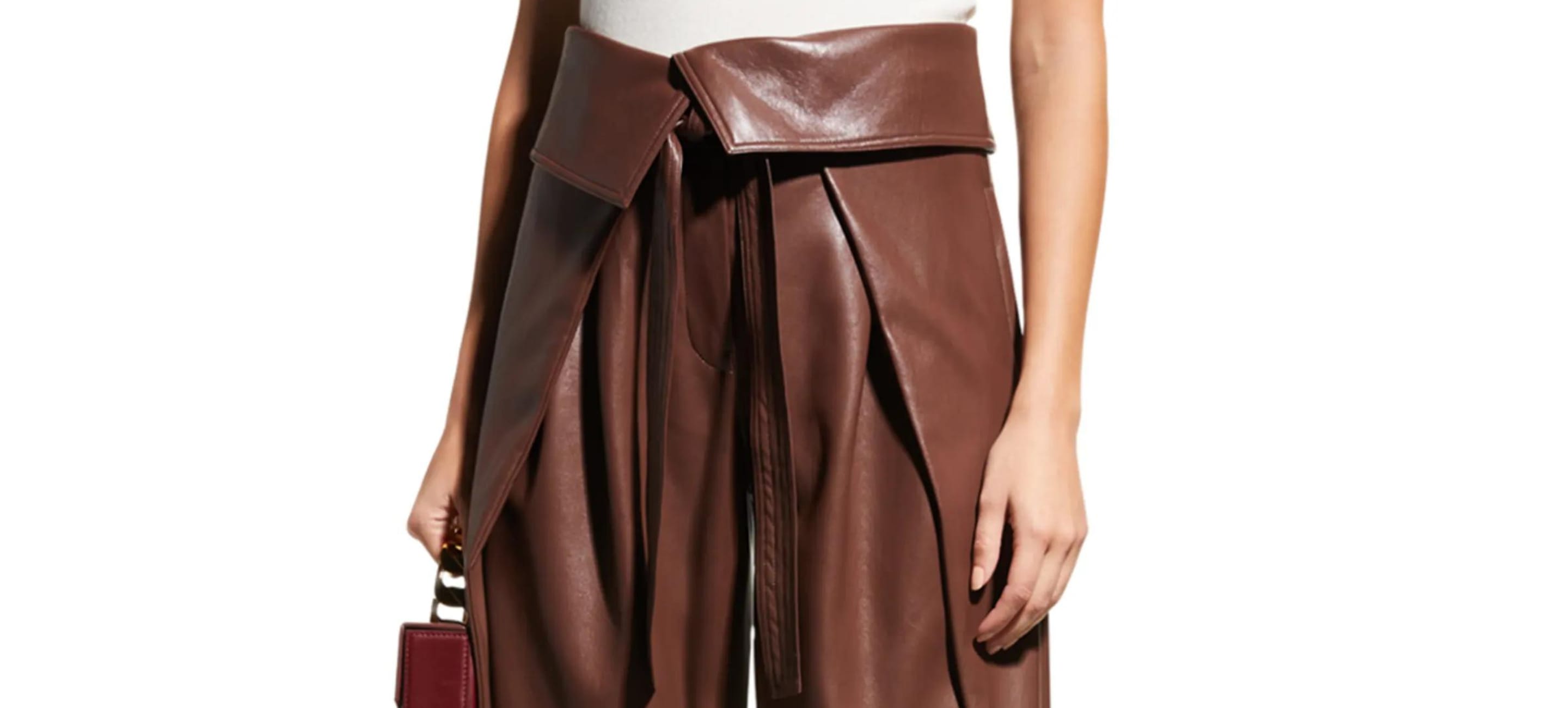 Dark Brown Leather Pants Outfits For Women (20 ideas & outfits)