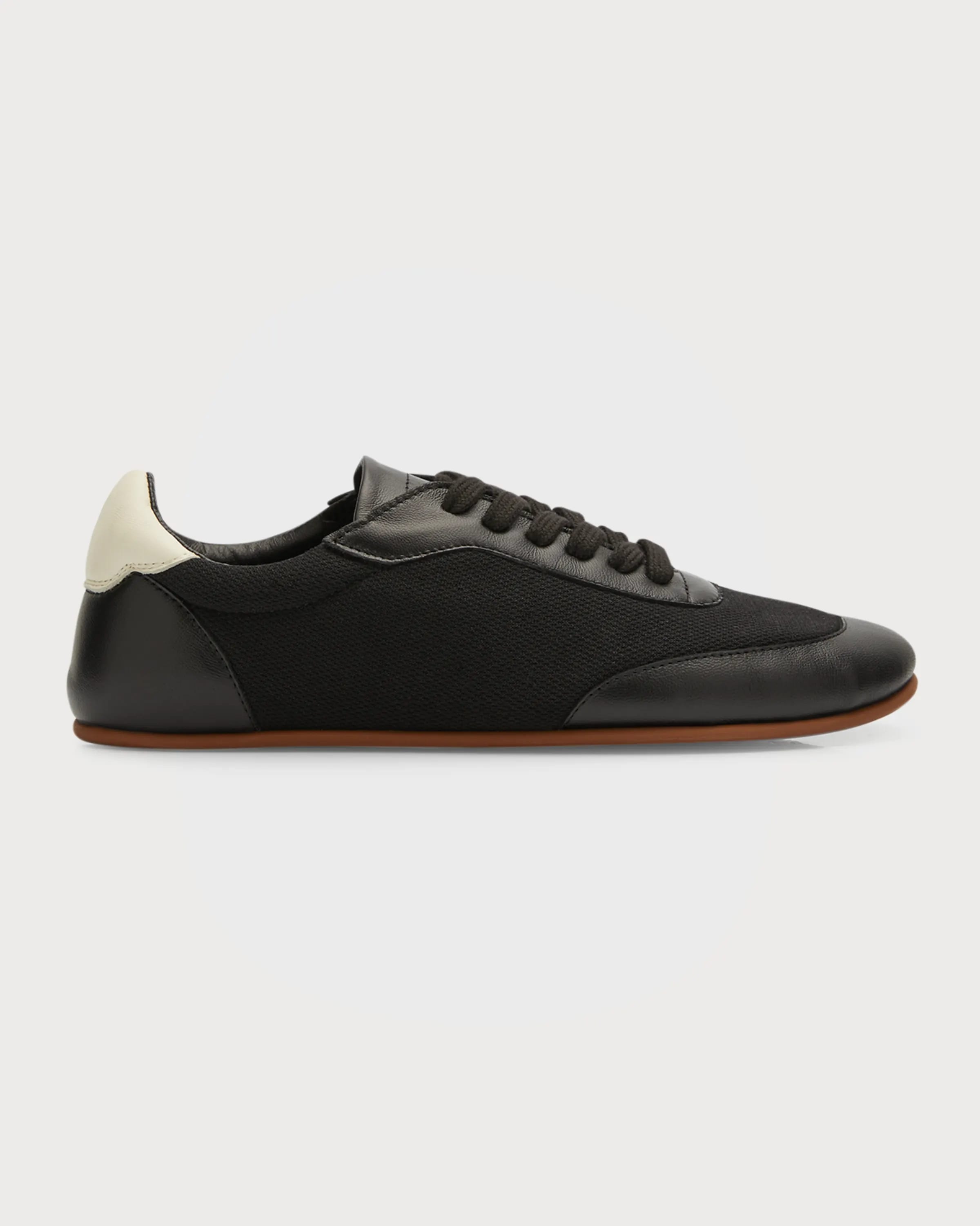 Ghost image of The Row black leather sneakers 