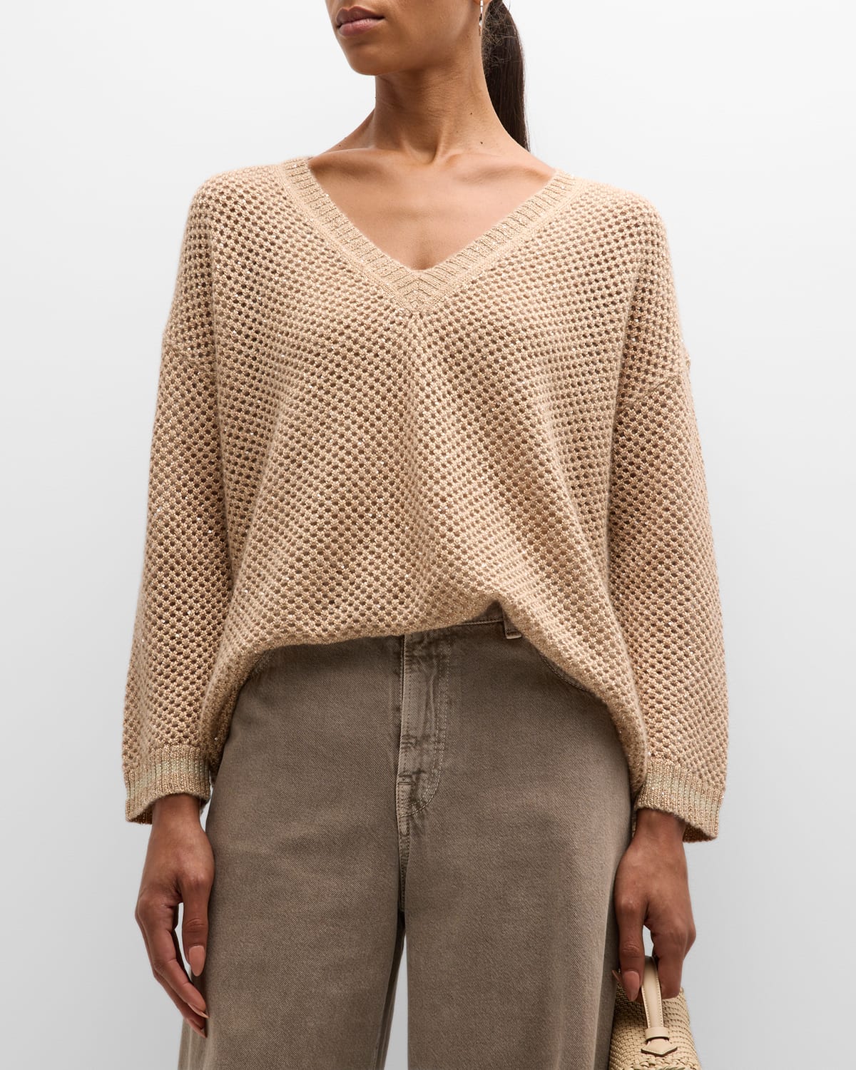 Shop Louis Vuitton Women's Brown Sweaters