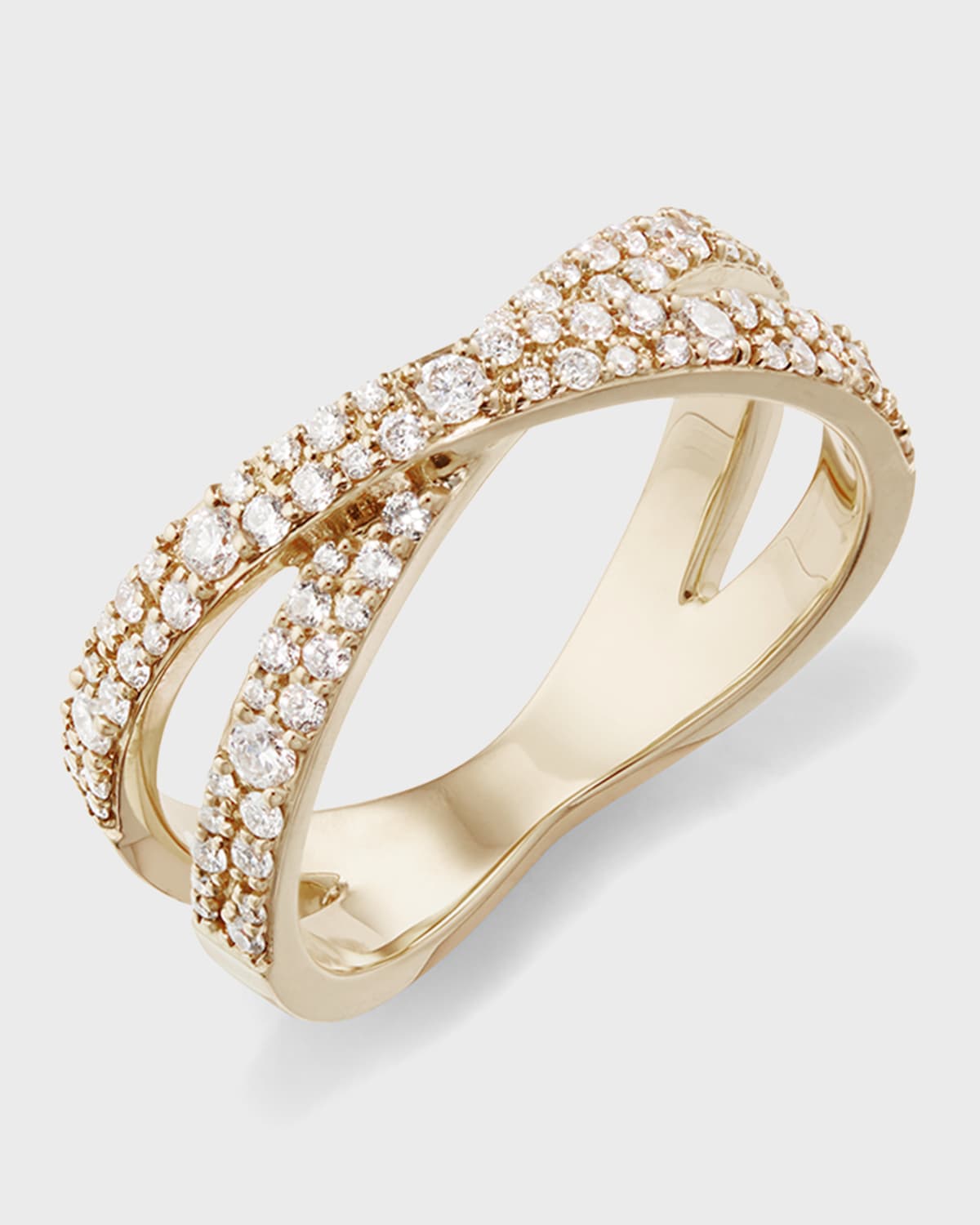 LANA
14k Flawless Diamond Vanity Crisscross Ring, Size 7