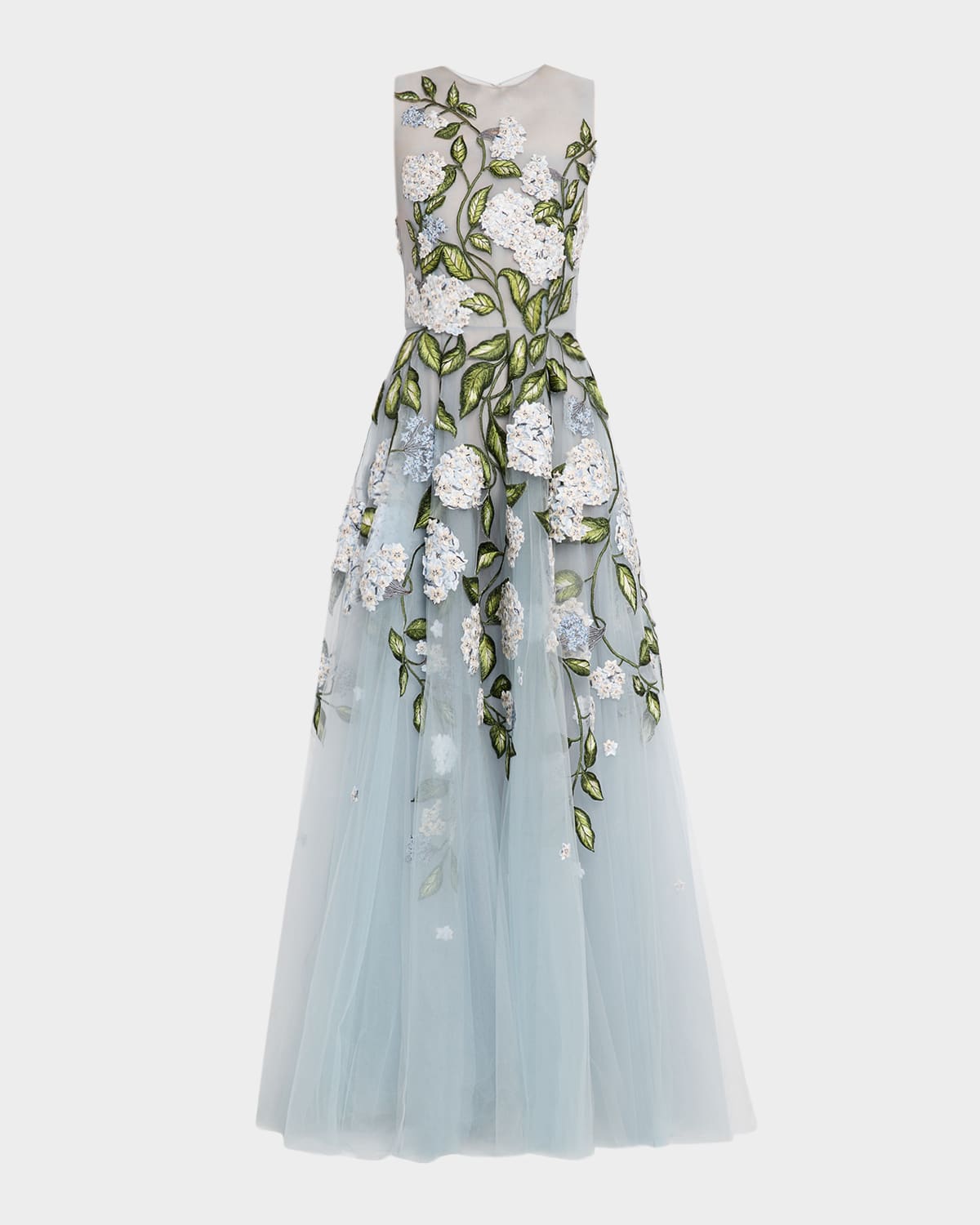 sachin and babi light blue dress Off-Shoulder Gown in Black Floral main image 0
