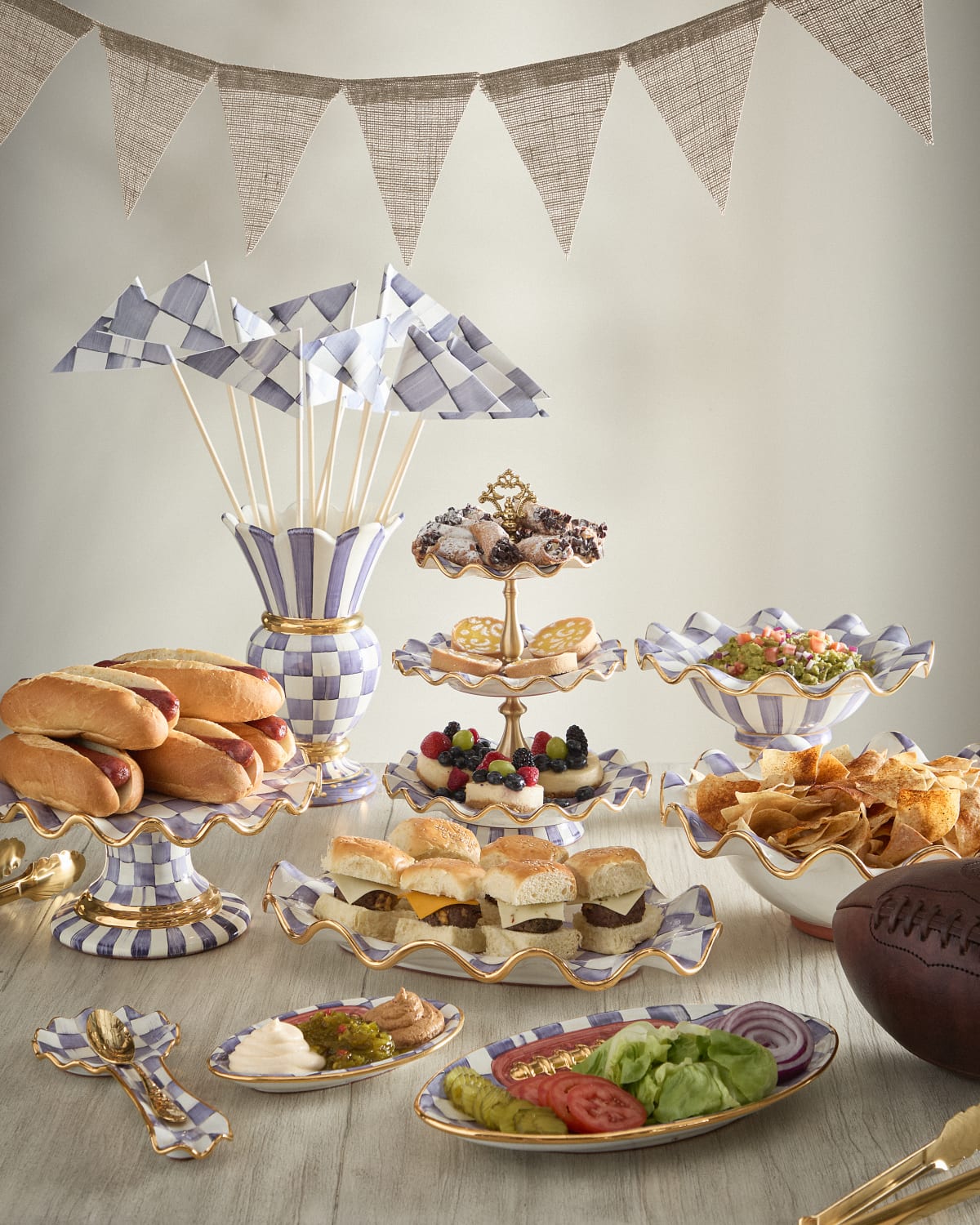 Plum Check Ceramic Collection