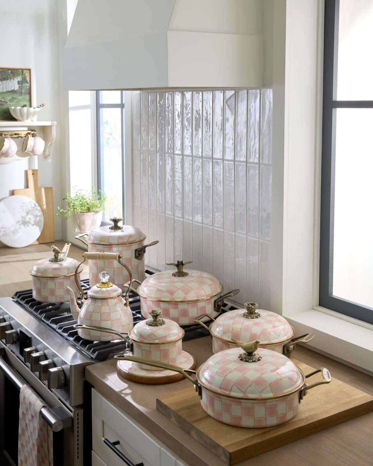MacKenzie-Childs Visual Nav: Rosy Check Collection