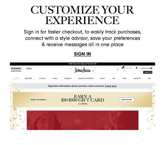 Customize Your Experience