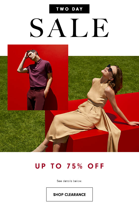 Two Day Sale - Up to 75% off