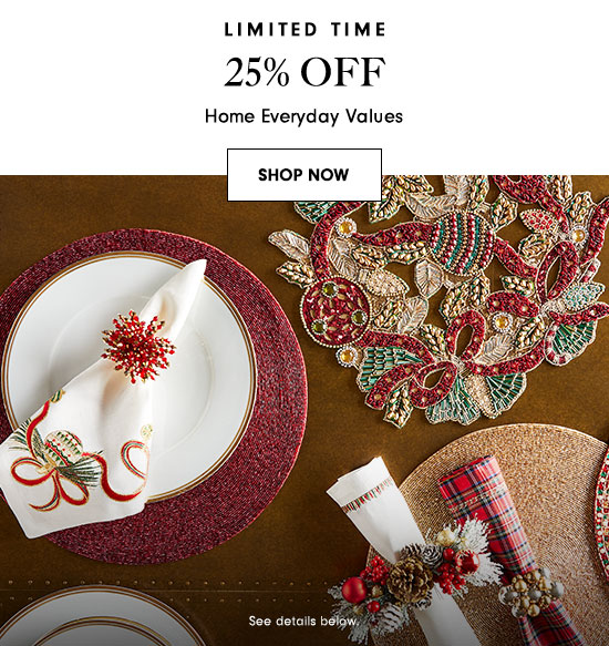 25% off Home Everyday Values