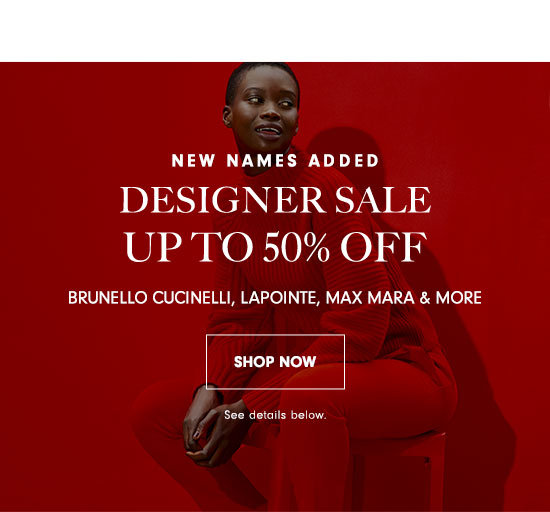 Designer Sale - Up to 50% off