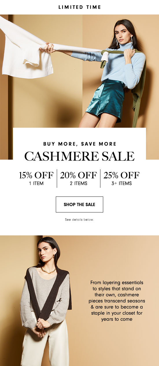 Cashmere Sale - 15-25% Off