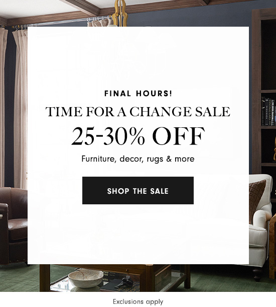Shop the Time for a Change Sale