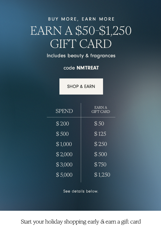 Earn a $50-$1,250 gift card