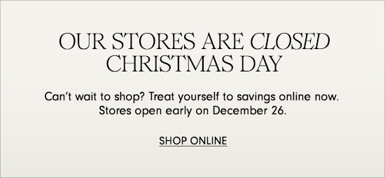 Store Closed Tomorrow