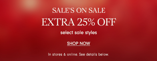Extra 25% off