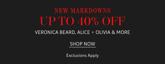 Up to 40% off new markdowns