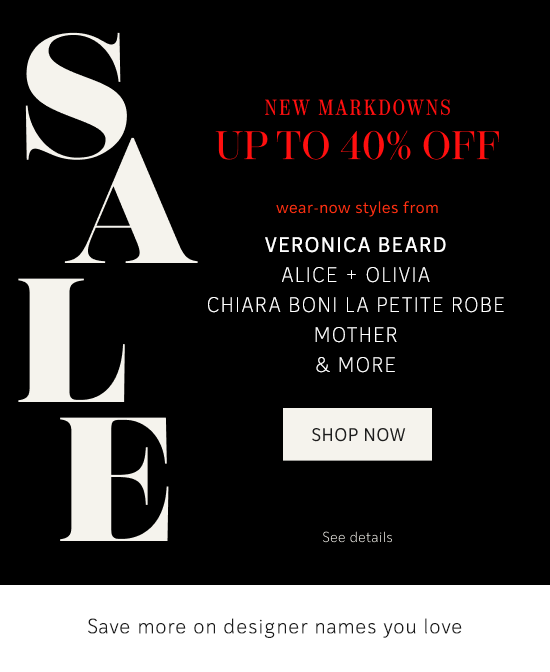 Up to 40% off new markdowns