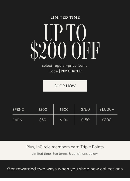 Up to $200 off select regular-price item
