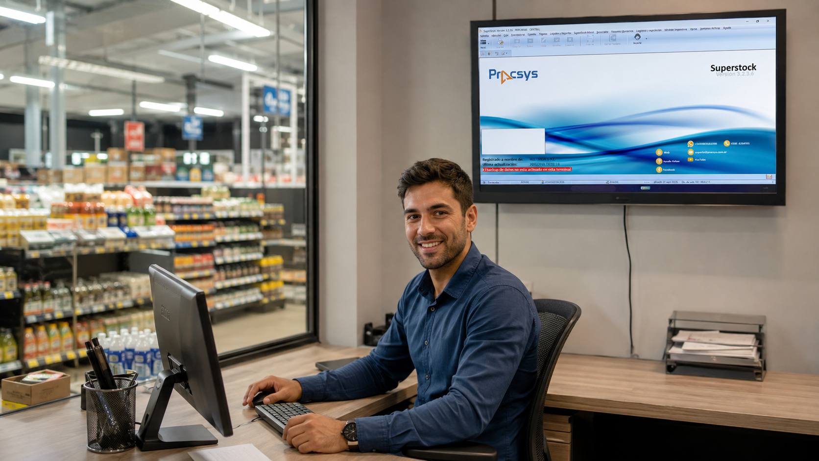 Software de gestión para supermercados con caja, stock y facturación