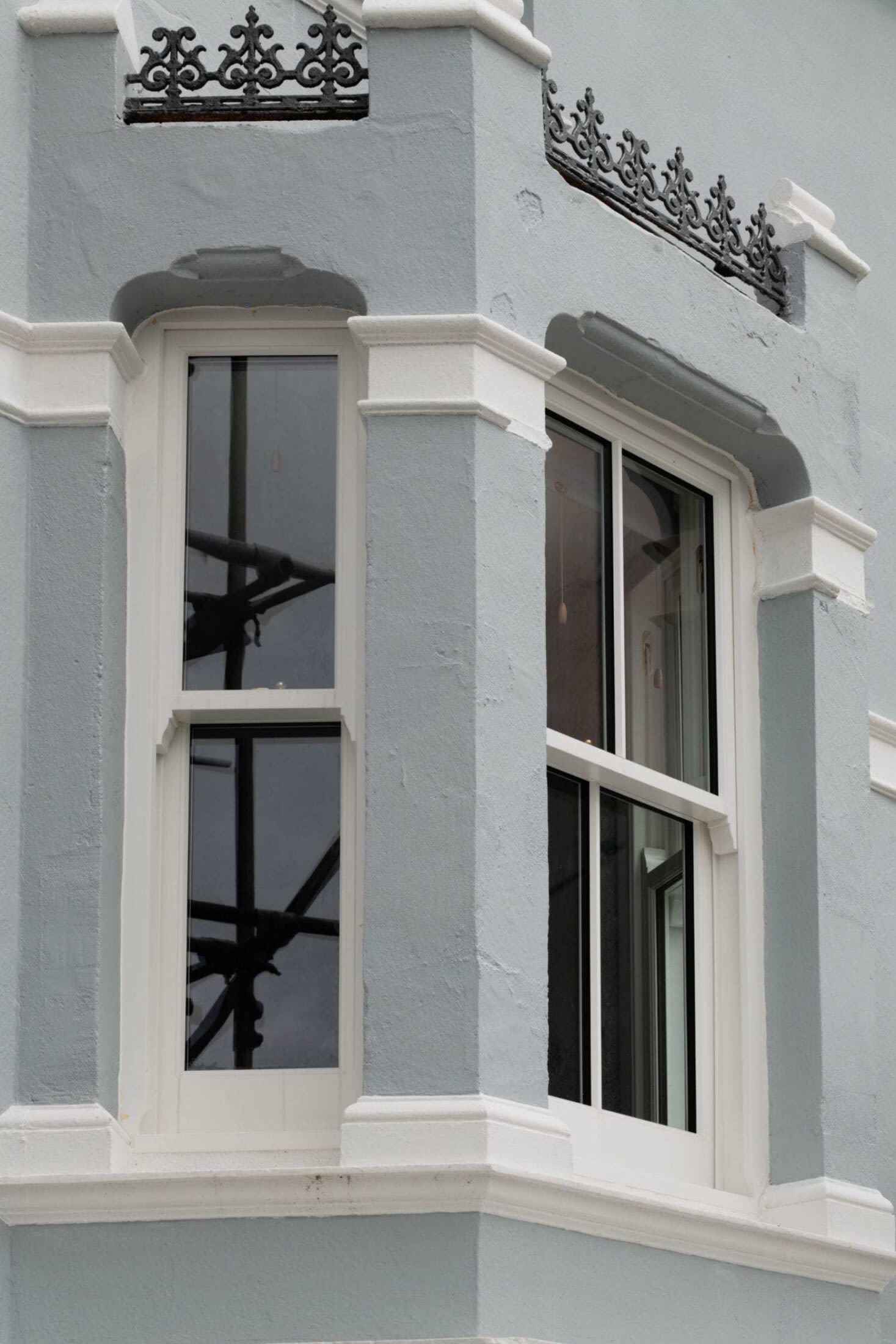 Wooden Double Glazed Windows For Historic And Period Properties | Nathan McCarter Joinery timber sliding sash windows stone blue house top floor window-min