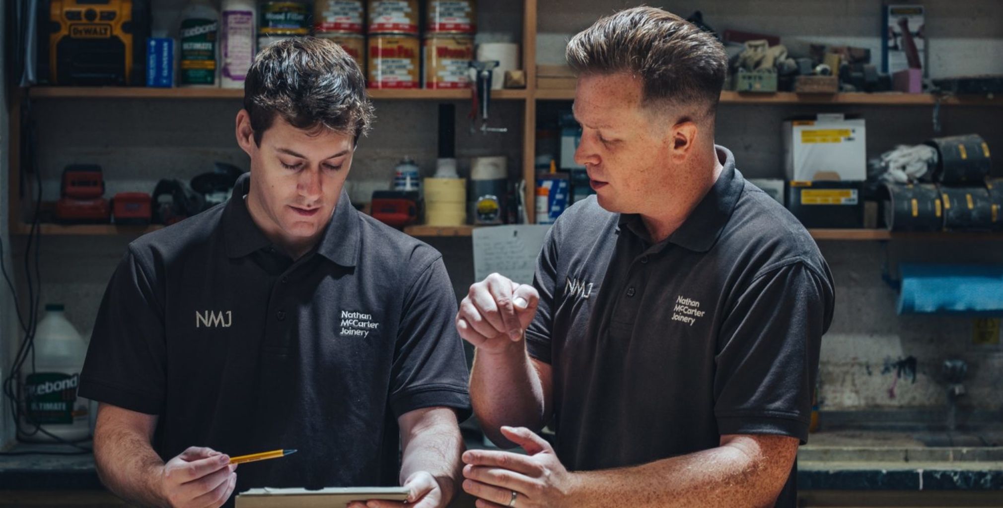 Nathan McCarter discussing a bespoke timber window project