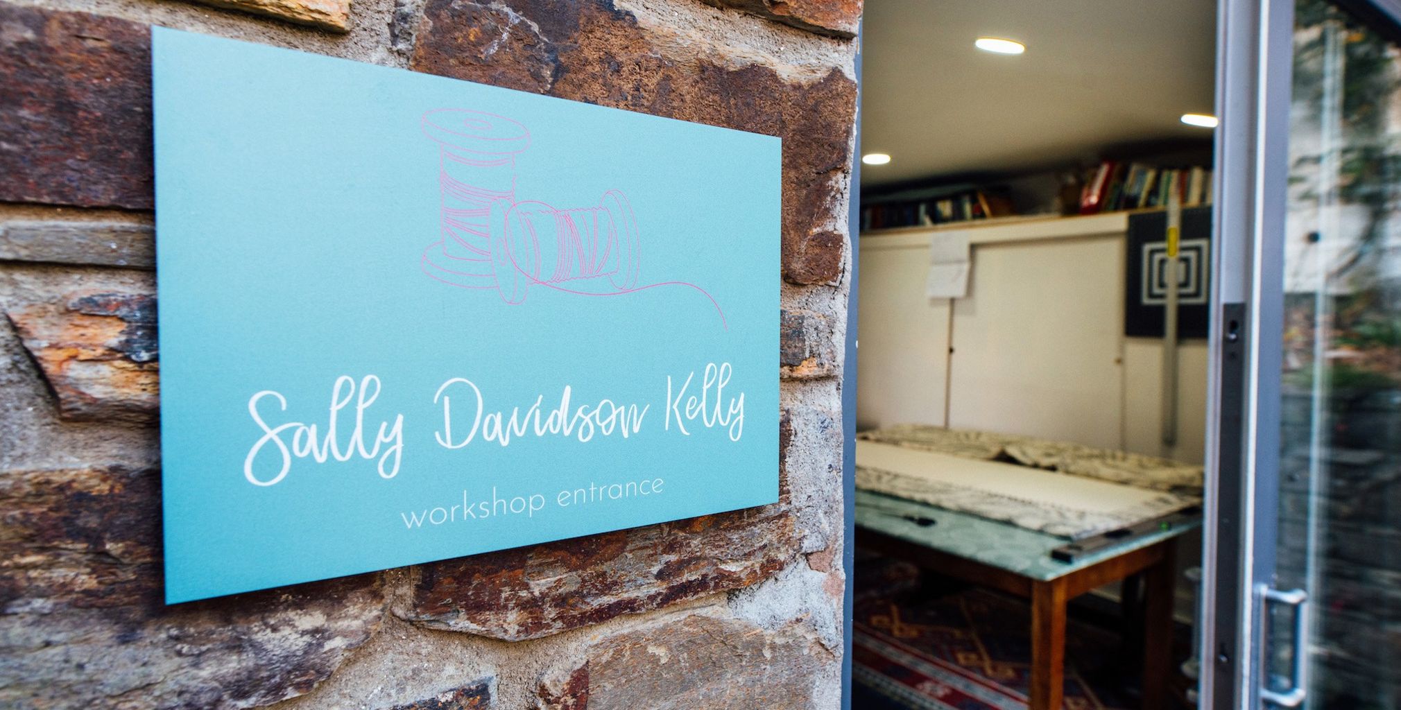 Sally Davidson Kelly plaque wide open door