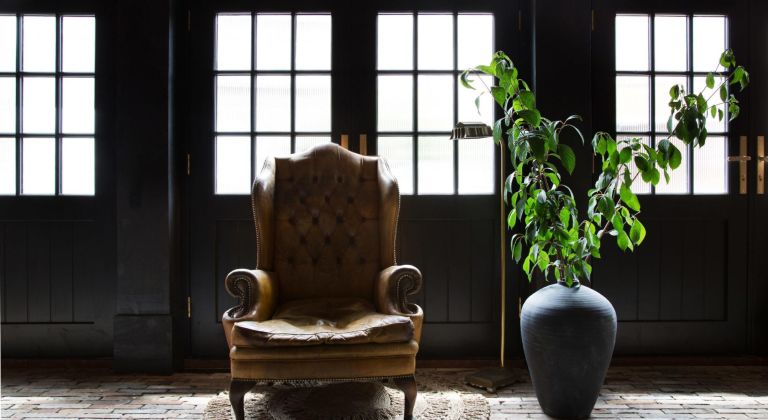 ch4 double timber doors internal chair