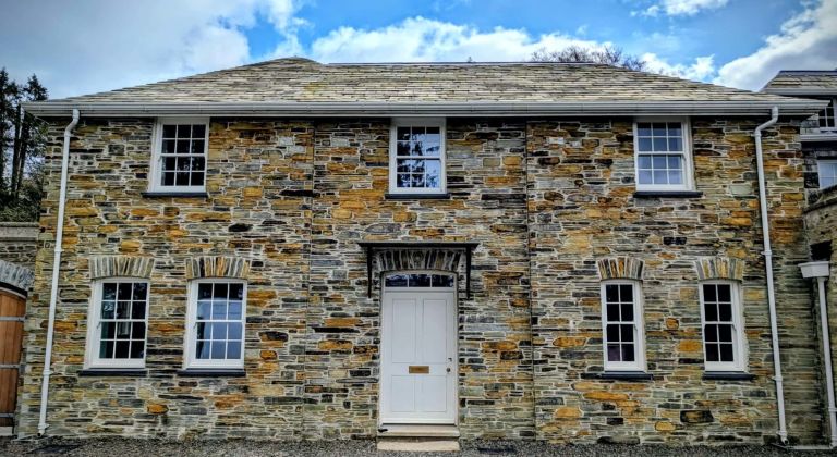 cut stone cottage timber windows Cornwall