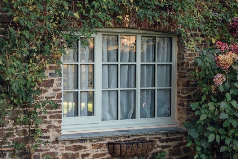 National Park thatched cottage external window close up