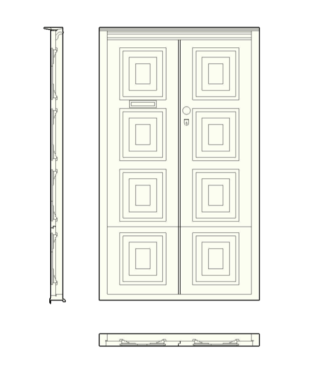 How To Choose The Perfect Timber Door For Your Home | Nathan McCarter Joinery timber double-door drawing