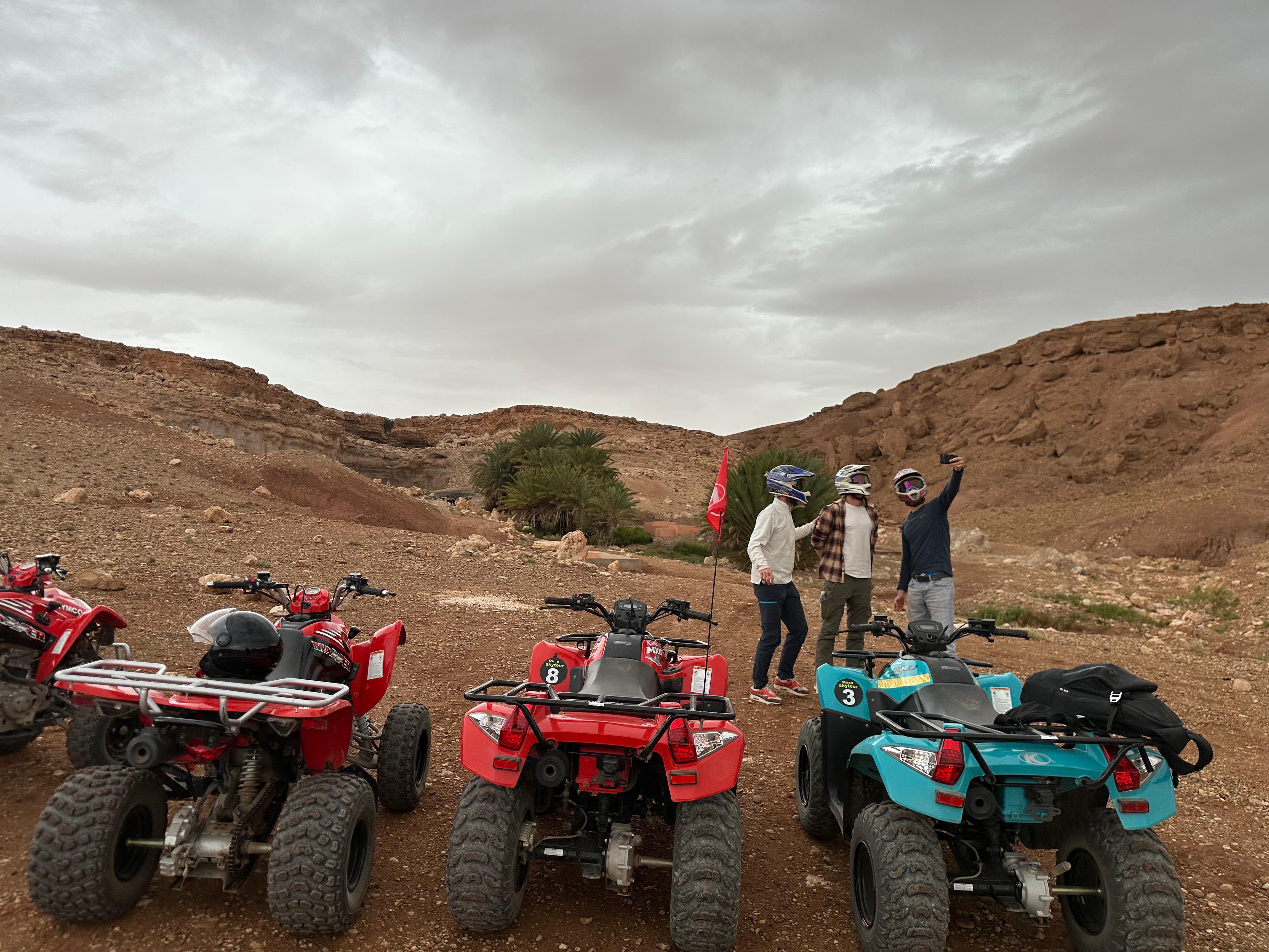 Fin de circuit quad en fin de journée