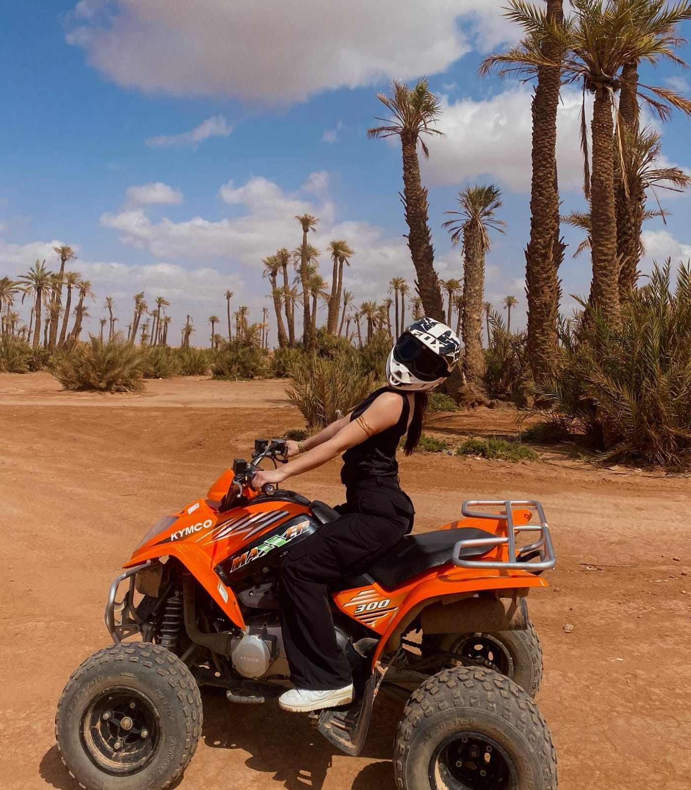 Famille lors d’une excursion en quad à Marrakech