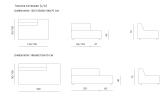 canapé monoplace prolongé (G/D)