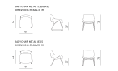 fauteuil basse métal