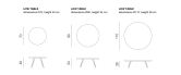 Oblique tables basses