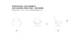 plywood shell with armrests, high cushions, swivel base mechanism