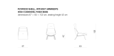 plywood shell without armrests, high cushions, fixed base