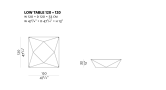 Avet low table 120 × 120 dimensions