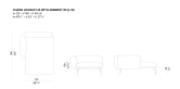 chaise longue 125 + armrest 85 (L/R)