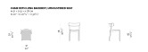 Bik chair with upholstered seat and long backrest dimensions