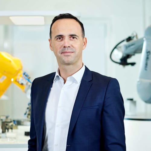 Portrait of Christophe Coulongeat, Executive President of the Robotics Division at Stäubli