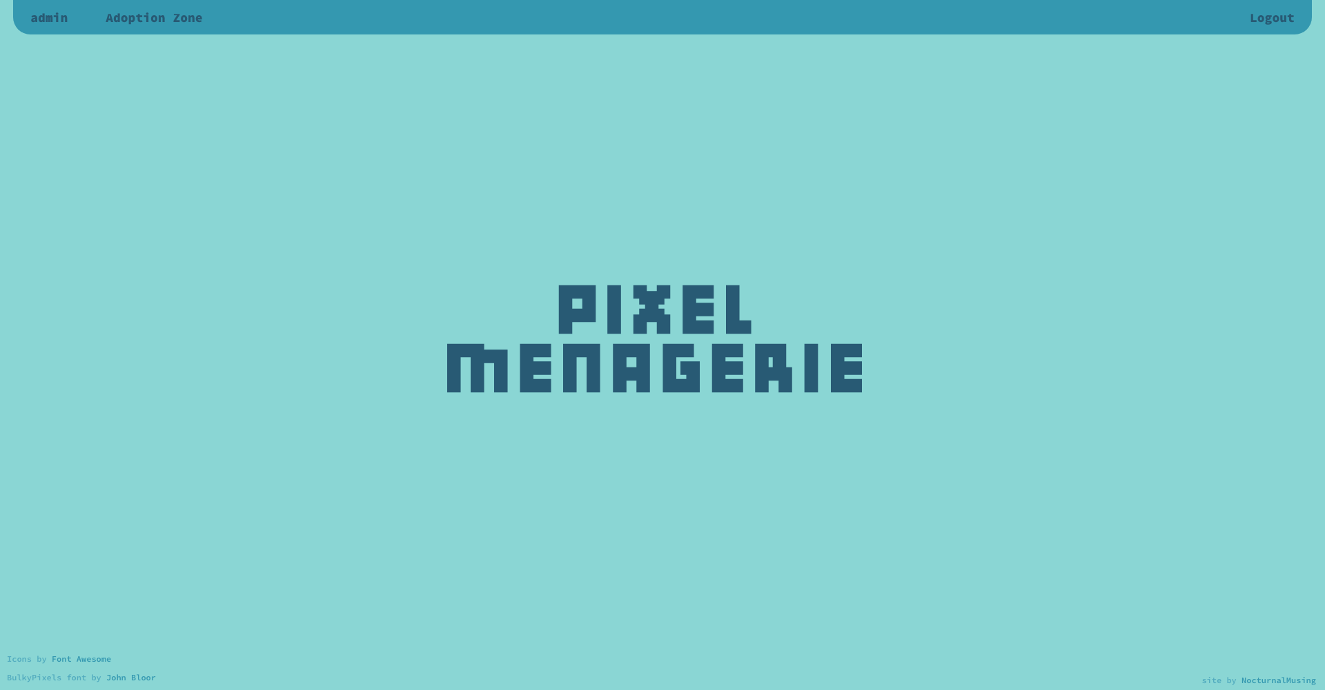 Pixel Menagerie Homepage