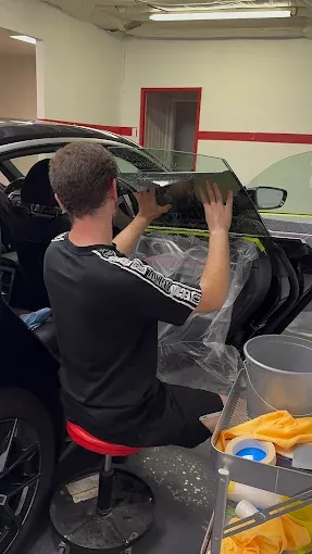 Window Tinting in Progress